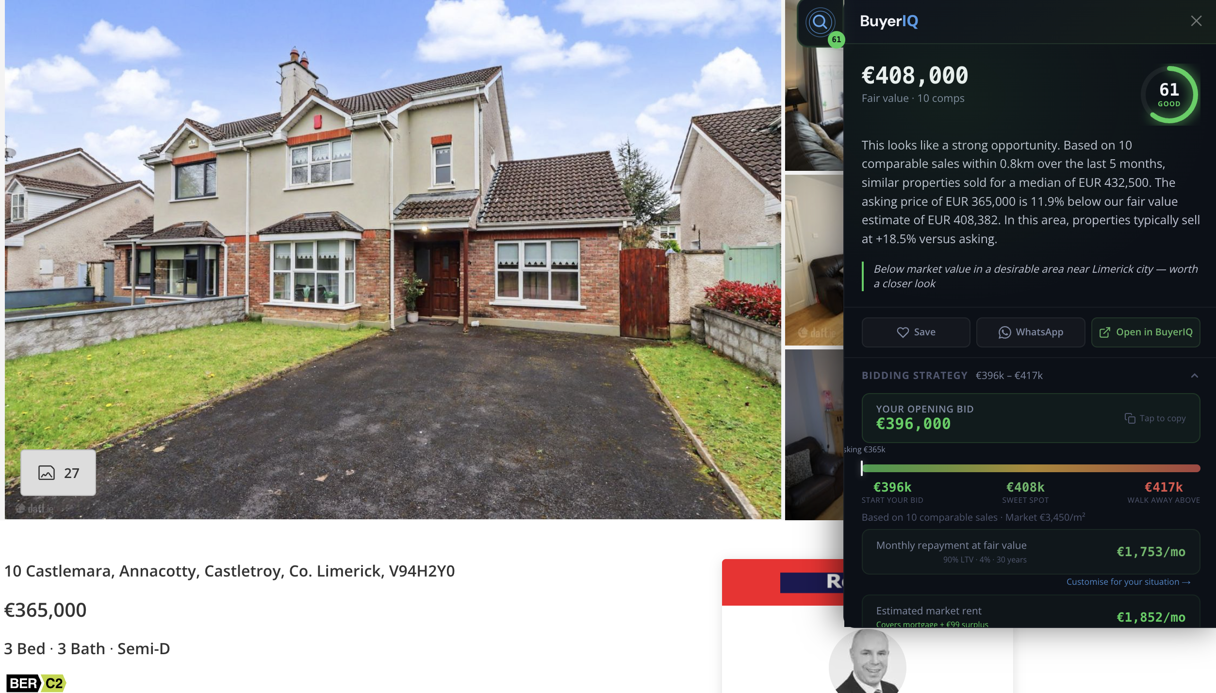Instant valuation on any listing